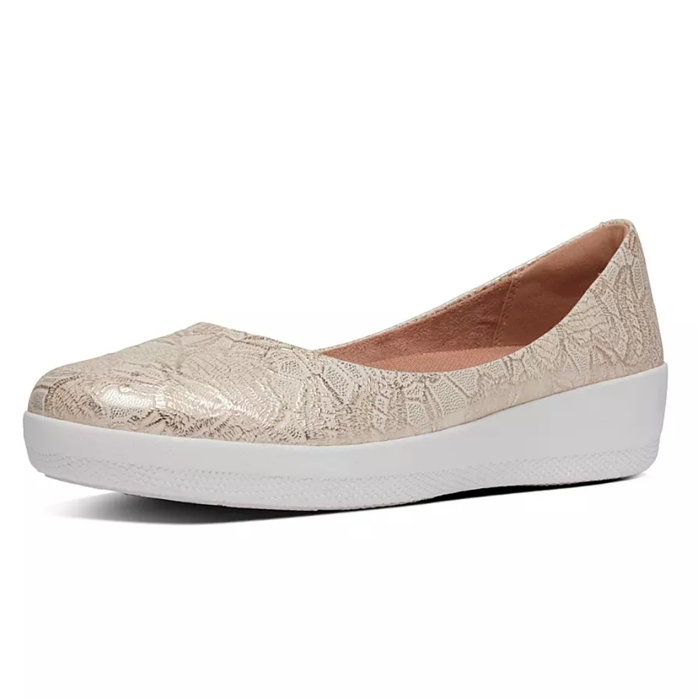 FitFlop Flower Embossed Flats, no box